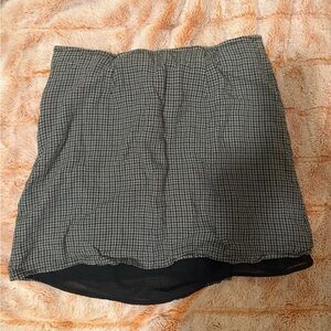 Classic Black and White Checkered Skirt
